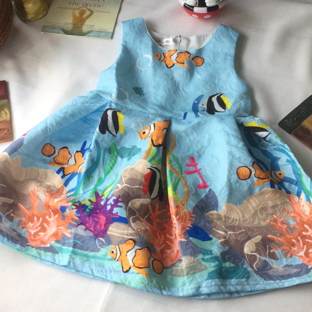 Finding Nemo  fish tank tropical TongTongMi Nemo Quilted fabric dress